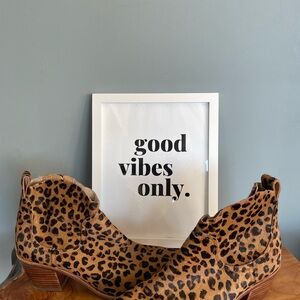 UGG Leopard Print Suede Ankle Booties in Brown and Black